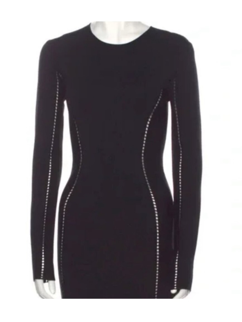 Dion Lee Black Mini Dress Long Sleeve Mini Bodycon Dress